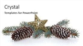  Presentation with year still life christmas - PPT theme consisting of still life with gold sparkling background and a  colored foreground