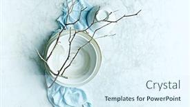  Presentation with gray marble - Slide deck consisting of still-life-with-hand-crafted background and a sky blue colored foreground