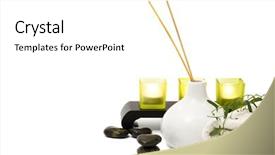  Presentation with flower candles - Amazing presentation theme having still-life with incense sticks backdrop and a white colored foreground