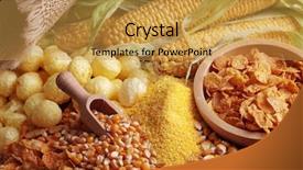  Presentation with maize - Presentation theme consisting of still life with maize products background and a gold colored foreground