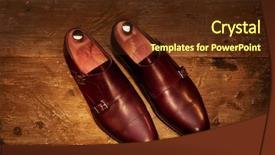  Presentation with men shoes - Amazing theme having still life with men's leather shoes backdrop and a tawny brown colored foreground