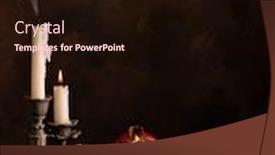  Presentation with pomegranate - Slide deck having still-life-with-pomegranate background and a wine colored foreground