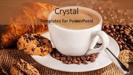  Presentation with cup coffee - Presentation theme with still life with porcelain cup background and a red colored foreground