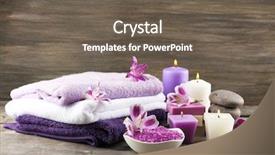  Presentation with purple flowers - PPT layouts featuring still life with purple flowers background and a gray colored foreground