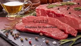  Presentation with raw meat - Audience pleasing PPT layouts consisting of still-life-with-raw-meat backdrop and a red colored foreground