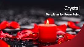  Presentation with red and white rose petals - Presentation theme with still life with red rose background and a wine colored foreground