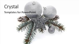  Presentation with year still life christmas - Slide deck featuring still life with silver sparkling background and a white colored foreground