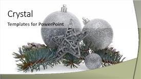  Presentation with year still life christmas - PPT layouts consisting of still life with silver sparkling background and a  colored foreground