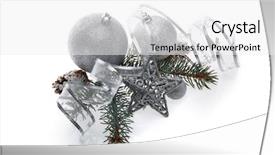  Presentation with year still life christmas - Presentation theme consisting of still life with silver sparkling background and a white colored foreground