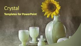  Presentation with sunflowers - Slides featuring still life with sunflowers jug background and a tawny brown colored foreground