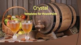  Presentation with cider - Slides featuring still-life-with-tasty-apple background and a tawny brown colored foreground