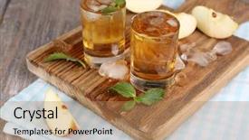  Presentation with cider - Amazing presentation theme having still-life-with-tasty-apple backdrop and a  colored foreground