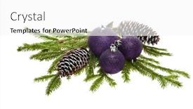  Presentation with year still life christmas - Amazing slide deck having still-life-with-violet-sparkling backdrop and a white colored foreground