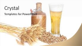  Presentation with wheat - Beautiful PPT layouts featuring still life with wheat beer backdrop and a  colored foreground