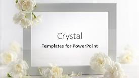  Presentation with celebration life - Cool new PPT theme with still-life-with-white-flowers backdrop and a white colored foreground
