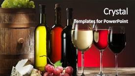  Presentation with wine book cheese - PPT theme having  background and a  colored foreground