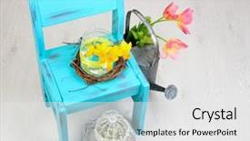  Presentation with jasmine spring flowers - Beautiful presentation featuring still waters - beautiful spring flowers on blue backdrop and a white colored foreground