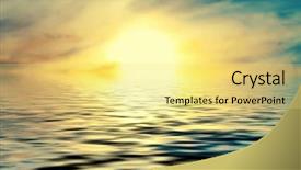  Presentation with water - Cool new slides with still waters - dramatic cloudscape over water backdrop and a  colored foreground