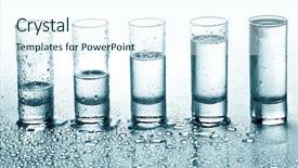  Presentation with vodka - PPT theme having still waters - row of glasses for vodka background and a sky blue colored foreground