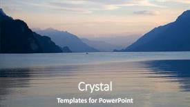 Presentation with switzerland - Presentation design with still waters - swiss lake at brienz switzerland background and a gray colored foreground