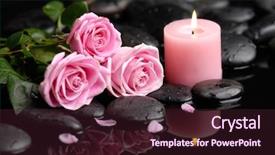  Presentation with pink-black - Amazing slide deck having still waters - three pink rose with black backdrop and a wine colored foreground