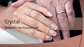  Presentation with wedding rings - Presentation theme with still wear their wedding-rings background and a coral colored foreground