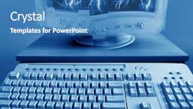  Presentation with close up shot - PPT theme enhanced with stillness storm - close up shot background and a  colored foreground