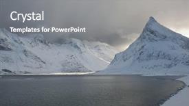  Presentation with coastal - Theme with stillness storm - coastal landscape on moskensoy background and a  colored foreground