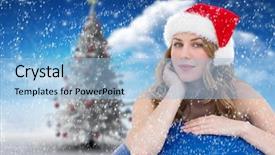  Presentation with christmas tree - Slides enhanced with stillness storm - festive fit blonde leaning background and a light blue colored foreground