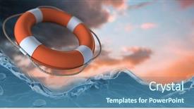  Presentation with blue orange white - Audience pleasing PPT theme consisting of stillness storm - life belt against white background backdrop and a  colored foreground