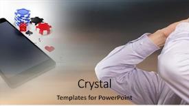  Presentation with gambling - PPT layouts with stillness storm - man upset and disappo0inted background and a coral colored foreground