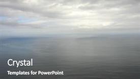  Presentation with sun blue sky and ocean - Beautiful presentation design featuring stillness storm - ocean and sky backdrop and a  colored foreground