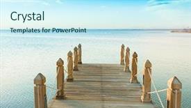  Presentation with pier at sunset - Amazing presentation theme having stillness storm - pier and nobody backdrop and a cool aqua colored foreground