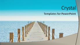  Presentation with business plan blue - Audience pleasing slide deck consisting of stillness storm - pier in heavenly blue place backdrop and a cyan colored foreground
