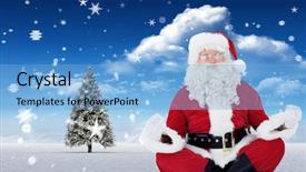  Presentation with lotus - Amazing slides having stillness storm - santa claus sitting in lotus backdrop and a light blue colored foreground