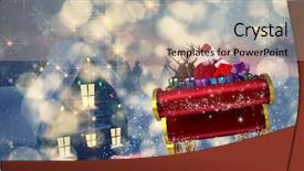  Presentation with santa sleigh - Amazing PPT layouts having stillness storm - santa flying his sleigh backdrop and a soft green colored foreground