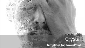  Presentation with adversity - Slide deck with stillness-through-adversity-paintography-portrait background and a gray colored foreground