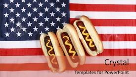  Presentation with 4th july - Presentation theme with stips - 4th of july hot dog background and a red colored foreground