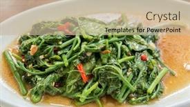  Presentation with thai - Cool new slides with fried morning glory thai water backdrop and a soft green colored foreground