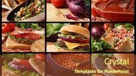  Presentation with taco - Colorful slide set enhanced with taco salad blt sandwich turkey backdrop and a tawny brown colored foreground