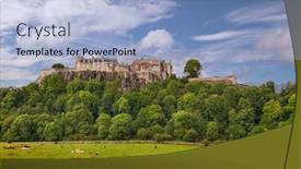  Presentation with castle - Slide deck with stirling-castle-located-in-stirling background and a light blue colored foreground