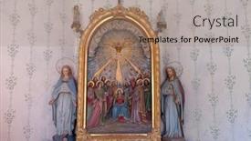  Presentation with holy spirit - PPT layouts enhanced with stitar-croatia-august-27-pentecost background and a coral colored foreground