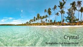  Presentation with tropical - Amazing PPT layouts having koh mak island kingdom backdrop and a mint green colored foreground