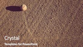  Presentation with late - Beautiful slides featuring stitching line - baseball in the infield backdrop and a tawny brown colored foreground