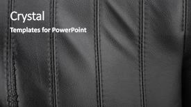  Presentation with texture of synthetic leather buff - Theme consisting of stitching line - black torn leather texture background and a dark gray colored foreground