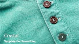  Presentation with drying up cloth - Presentation theme featuring stitching line - buttons on cloth background and a teal colored foreground