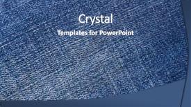  Presentation with jeans - Cool new presentation design with stitching line - closeup of jeans texture backdrop and a ocean colored foreground