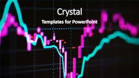  Presentation with monitor computer - Theme enhanced with stock chart - financial graphs on the computer background and a black colored foreground