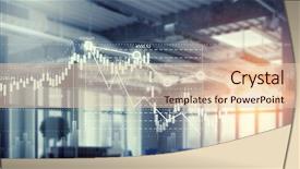  Presentation with growth chart - Presentation design consisting of stock chart - sales dynamics and growth concept background and a lemonade colored foreground