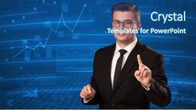  Presentation with data analyst - Audience pleasing presentation consisting of stock data analyst in studio backdrop and a  colored foreground